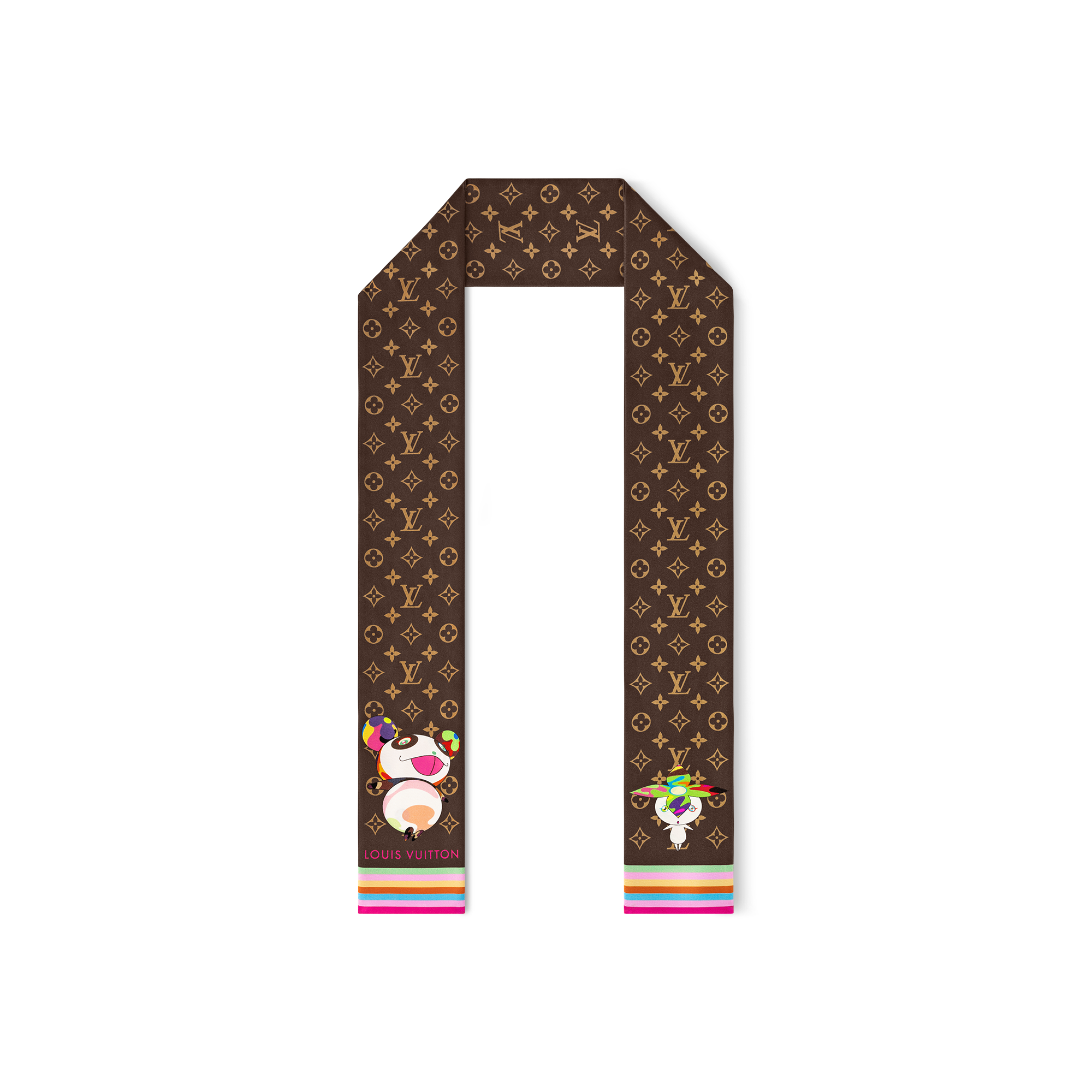 LV x TM Bandeau com Personagens em Estilo Superflat S00